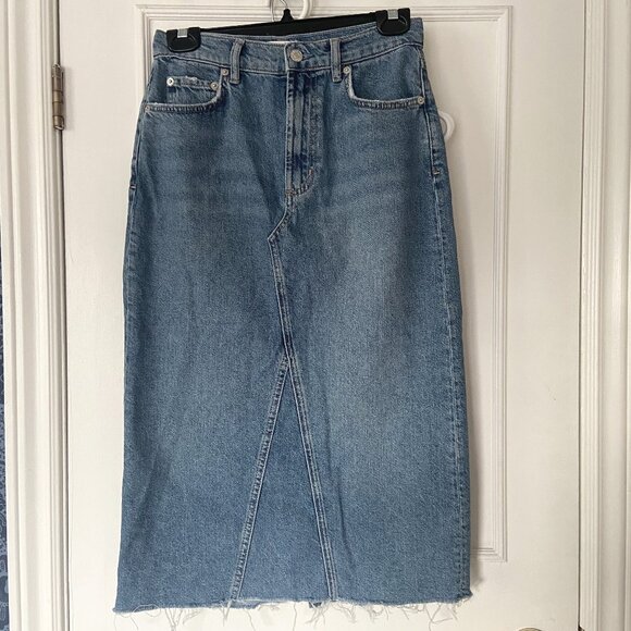 Rails Highland Denim Midi Skirt - Y2K, 90s - Size 25 - Picture 1 of 12